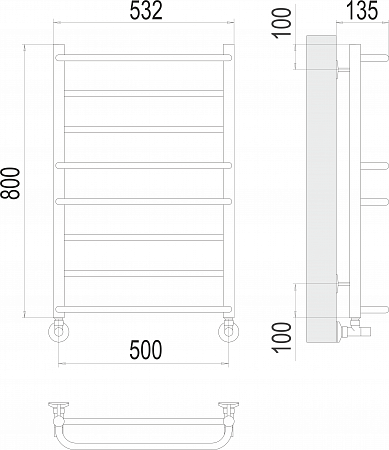 Евромикс П8 500х800 Полотенцесушитель  TERMINUS Гуково - фото 3