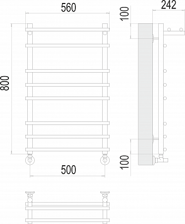 Ватра с/п П8 500х800 Полотенцесушитель  TERMINUS Гуково - фото 3