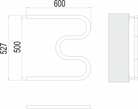 М-обр AISI 25 500х600 Полотенцесушитель TERMINUS Гуково - фото 3 М-обр AISI 25 500х600 Полотенцесушитель TERMINUS Гуково - фото 3