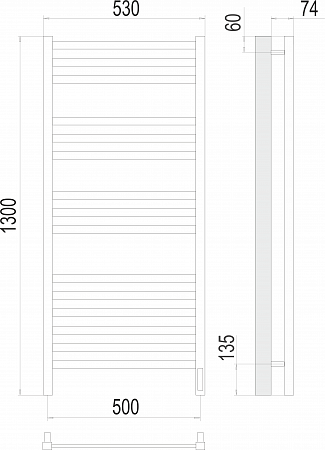 Ното П15 500х1300 электро (sensor quick touch) Полотенцесушитель TERMINUS Гуково - фото 3 Ното П15 500х1300 электро (sensor quick touch) Полотенцесушитель TERMINUS Гуково - фото 3