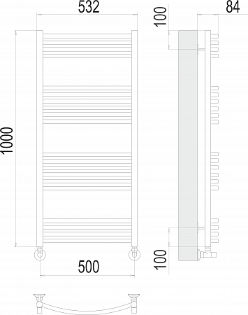 Классик П20 500х1000 Полотенцесушитель  TERMINUS Гуково - фото 3
