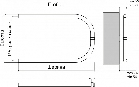 П-обр БШ 320х600 Полотенцесушитель  TERMINUS Гуково - фото 3