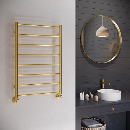 Аврора П8 500х800 Полотенцесушитель TERMINUS Брашированное золото Гуково - фото 3 Аврора П8 500х800 Полотенцесушитель TERMINUS Брашированное золото Гуково - фото 3