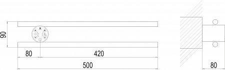 Полка Электро П2 КРУГ 500х90 NEW Гуково - фото 3