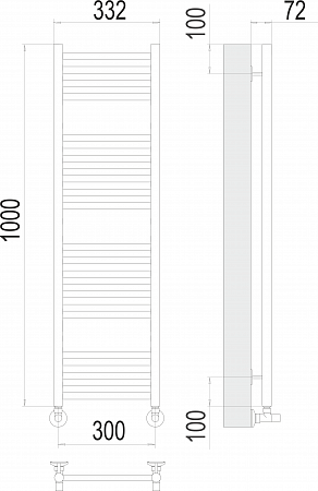 Аврора П20 300х1000 Полотенцесушитель  TERMINUS Гуково - фото 3