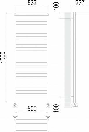 Аврора с/п П20 500х1000 Полотенцесушитель  TERMINUS Гуково - фото 3