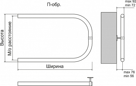 П-обр БШ 500х400 Полотенцесушитель  TERMINUS Гуково - фото 3