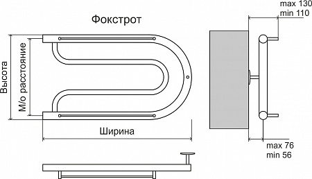 Фокстрот AISI 32х2 320х600 Полотенцесушитель  TERMINUS Гуково - фото 3