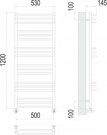 Соренто П18 500х1200 Полотенцесушитель  TERMINUS Гуково - фото 3