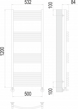Классик П22 500х1200 Полотенцесушитель  TERMINUS Гуково - фото 3