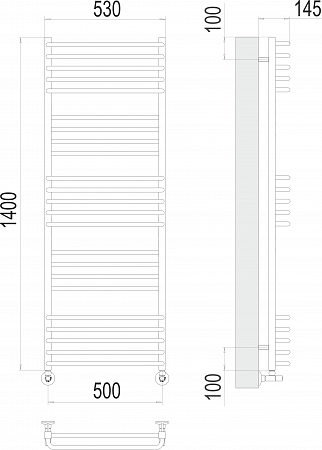 Соренто П23 500х1400 Полотенцесушитель  TERMINUS Гуково - фото 3