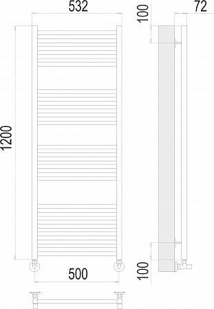 Аврора П22 500х1200 Полотенцесушитель  TERMINUS Гуково - фото 3